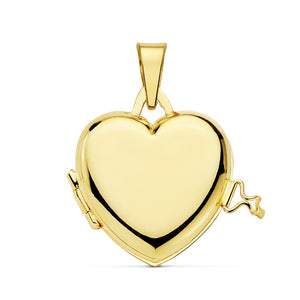 Colgante Oro 18 ktes Dige Portafotos Corazón Liso 21x21mm. Ref.AU18KPTE/16930/PM