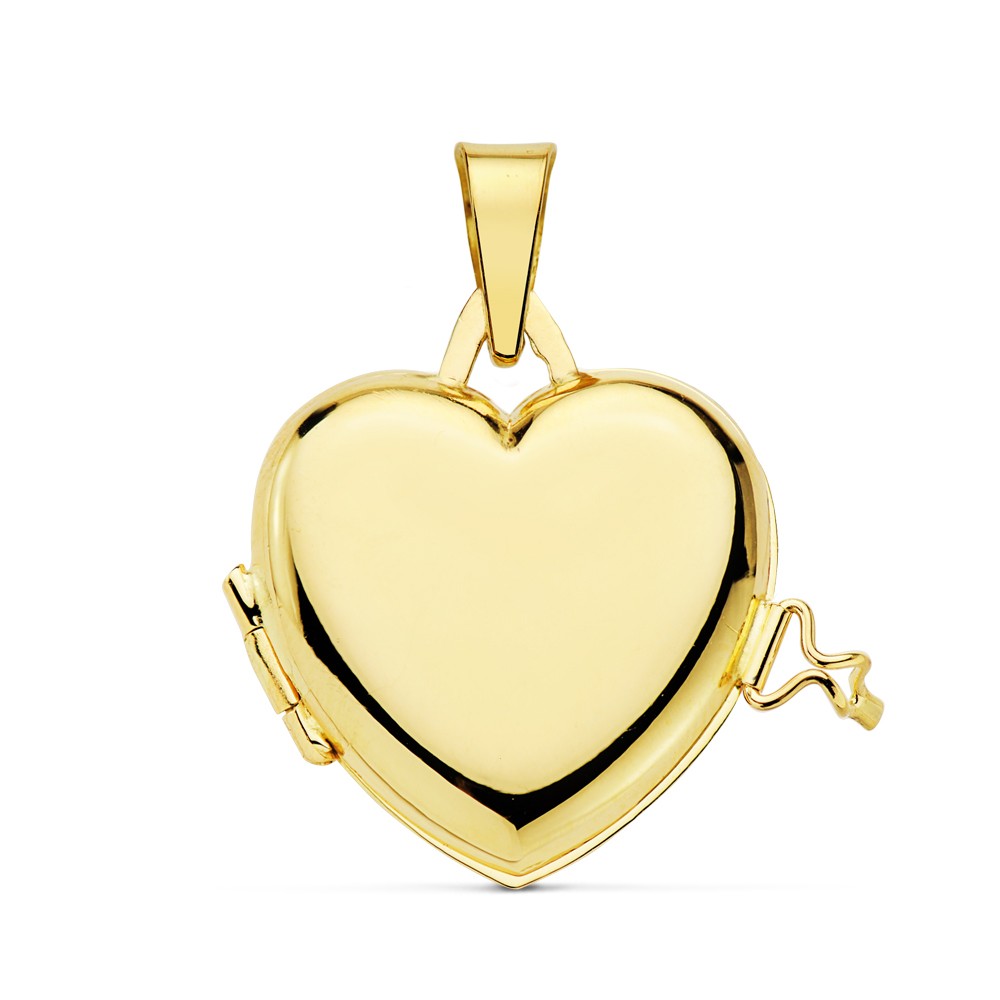 Colgante Oro 18 ktes Dige Portafotos Corazón Liso 21x21mm. Ref.AU18KPTE/16930/PM