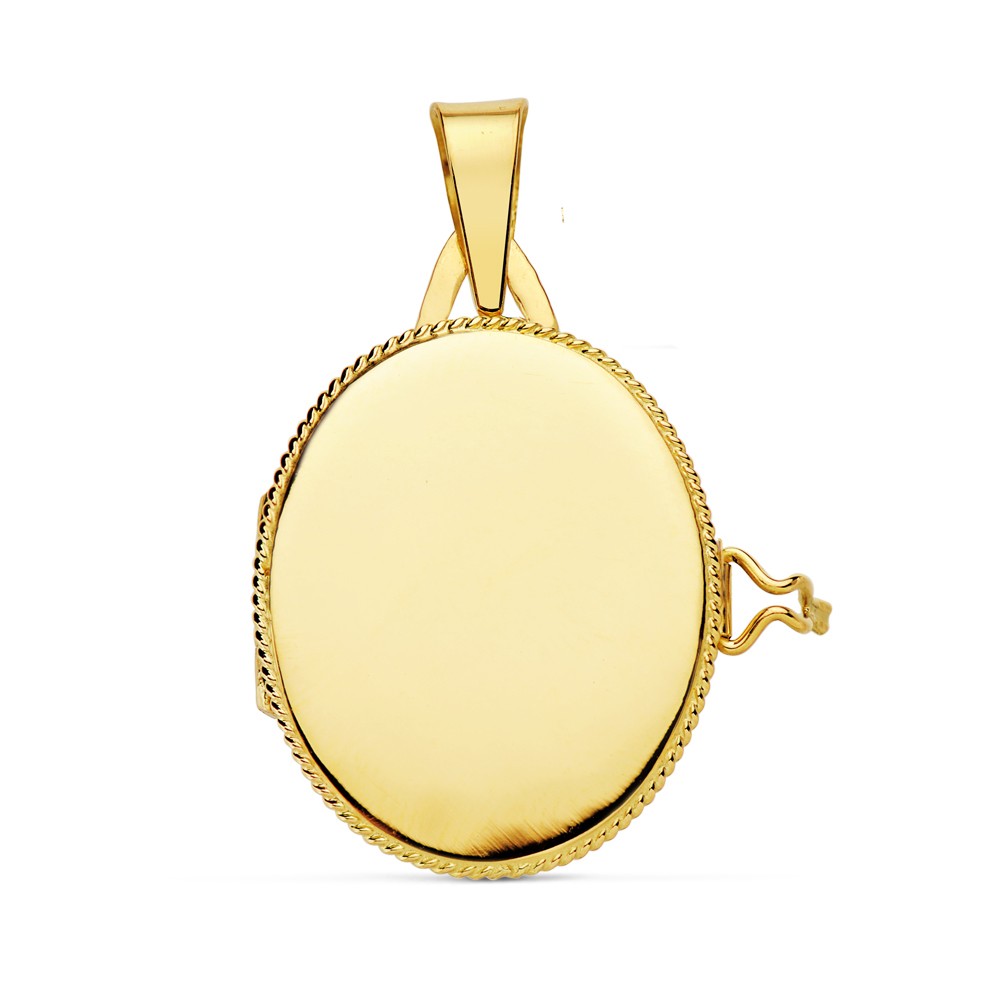 Colgante Oro 18 ktes Dige Portafotos Oval Liso 22x19mm. Ref.AU18KPTE/16933/PM